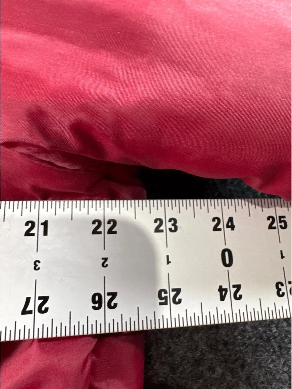 Red Quilted Puffer Jacket with Multiple Pockets and Zip Closure